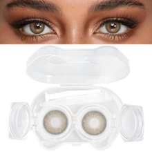 5 Pairs Of Colored Contact Lenses, Including A Contact Lens Case And Wearing Tools, Offer A Variety Of Color Options. They Can Be Used For About Half A Year And Are Suitable For Makeup On The Eyes, Changing Styles, Role-Playing, Festive Event Dressing, Halloween Costumes, And Cosplay, Etc. - 棕色盒子套裝 - 查看 8