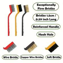 7Pcs Crevice Cleaning Brush Set, Hard Bristle Cleaning Supplies For Kitchen, Bathroom, Corner, Sink, Cup, Teapot, Bottle, Blender - Multicolor 7-piece Set - View 11