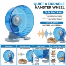 1 pieza Rueda de ejercicio para hámster ajustable de doble color, rueda giratoria silenciosa para correr, adecuada para hámsteres, gerbos, ratones u otras mascotas pequeñas - Multicolor - Ver 5