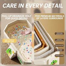 1pc Portable Foldable Bathtub – Freestanding Soaking Tub For Small Spaces, Odorless & Easy To Store. Ideal For Travel & Holiday Gifts – Bathroom Essentials;Bathroom Accessories, Bathroom, Bathroom Accessories, Bathroom Accessories, Bathroom, Bathroom Accessories, Travel, Home, House, Bathroom Accessory, Travel Essential - Multicolor - View 5