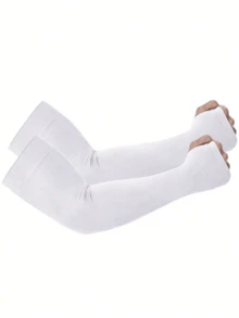 4pcs/1 Pair Beister UV Protection Cooling Arm Sleeves, Unisex Summer Outdoor Sun Protection Arm Sleeves With Thumb Hole, Men Sun Protection Sleeve, UV Protection - A - View 7