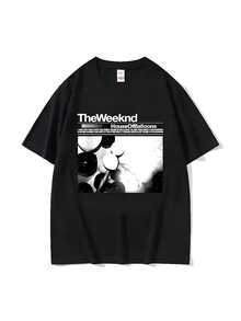 Comfortable Summer 2026 The Weeknds 90s Vintage Unisex Black womens Pure Cotton Breathable T Shirt New TEE TSHIRT womens Tops1 - Negro - Ver 1