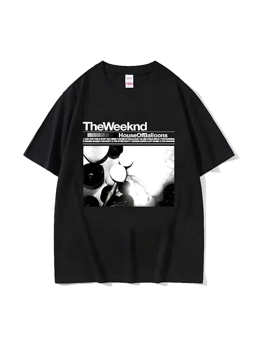Comfortable Summer 2026 The Weeknds 90s Vintage Unisex Black womens Pure Cotton Breathable T Shirt New TEE TSHIRT womens Tops1 - Negro - Ver 1