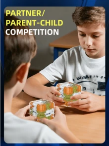 1pc Kids Fidget Toy Rubix Cube, 3D Maze Magic Cube Stress Toys, Children's Sensory Cubo Rubik ,Brain Training Rolling Ball Maze Cube,Portable Parent-Child Interactive Puzzle Game, Birthday Christmas Easter Gift For Boys & Girls - Nhiều màu - Xem 9