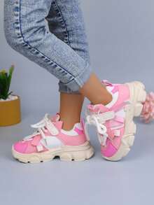 1双儿童运动鞋，男女童春秋季透气运动鞋，适合幼儿和小学生 - 粉色 - 查看 4