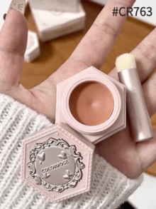 COLORROSE Cream Blush, Dual-Use For Cheeks & Lips, With Gradient Brush, Glutinous Rice Pudding Texture, Velvet Matte Lipstick, High Color Payoff, Long-Lasting, Lightweight, Liquid Lipstick, Smooth, Long-Wearing, Everyday Makeup - CR763 - 查看 3