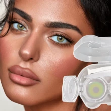 5 Pairs Of Colored Contact Lenses, Including A Contact Lens Case And Wearing Tools, Offer A Variety Of Color Options. They Can Be Used For About Half A Year And Are Suitable For Makeup On The Eyes, Changing Styles, Role-Playing, Festive Event Dressing, Halloween Costumes, And Cosplay, Etc. - Bộ hộp màu vàng xanh - Xem 1