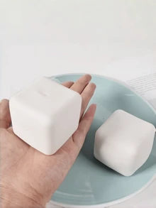 1个/3个可塑形慢回弹软萌豆腐玩具，创意逼真豆腐挤压减压玩具，生日/圣诞节/派对礼品 - 白色 - 查看 3