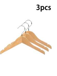 Bộ 10/5/3/1 móc treo quần áo trẻ em bằng gỗ, móc treo bằng gỗ trơn nhẵn với móc xoay 360°, thích hợp cho áo sơ mi, váy, áo khoác của bé, lý tưởng để trang trí phòng trẻ sơ sinh, sử dụng được cả khi khô và ướt. - Móc treo đồ bằng gỗ nguyên khối - Xem 9