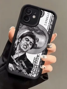 Money 1pc Black Dollar Bill Crazy Killer Minimalist Full Coverage TPU Shockproof Phone Case Compatible With Apple 17, 16, 15, 14, 13, 12, 11 Pro Max, Air, Series - Multicolor - View 3