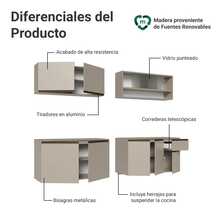 Cocina Integral Completa Modular Madesa Nice 240cm Crema 05 - Beis - Ver 4