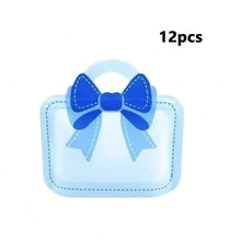 12/6个蝴蝶结造型派对礼品袋，塑料礼品袋，适用于生日、糖果和饼干包装 - 多种颜色（红色、粉色、蓝色），适合返校季和情人节 - 包裝袋 - 查看 20