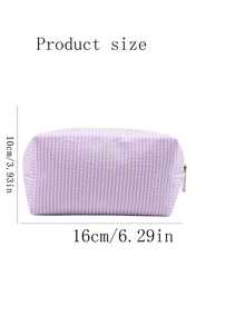 Customizable Personalized Makeup Bag With Name, Custom Makeup Organizer Pouch, Suitable For Portable Toiletries Travel, Bridesmaid Party Gift, Cosmetic Storage Bag, Bridesmaid Gift, Bridal Party Gift, Gift For Her, Custom Toiletry Bag, Makeup Bag, Multi-Functional, Solid Color, Soft, Unique, Her Ideal Gift, Girlfriend, Christmas, Valentine's Day - Multicolor - View 9