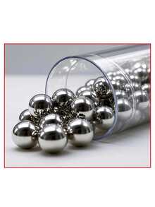 50颗优质无瑕疵6毫米弹弓钢珠，实心不锈钢圆形轴承球，适用于弹弓 - 銀色 - 查看 4