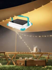 1pc 296 LED Portable Solar Camping Light, 5 Brightness Levels, Rechargeable, Suitable For Hiking, Fishing, Night Market And Other Outdoor Activities & Emergencies - Mint Green - View 2