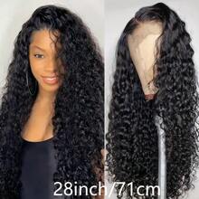 Deep Wave Synthetic Artificial Human Blended Hair Wig Pre-Plucked Glueless Body Wave Frontal Wigs Curly Wigs HD Transparent Wig For Deep Wave Lace Front Wigs Human Brazilian Hair 13x6 Curly Wig Human Virgin Hair 200% Density 13x4 Wet And Wavy Lace Front Wigs Human Blended Hair Pre Plucked Deep Wave Wig For Women With Baby Hair - Natural & Black - View 7