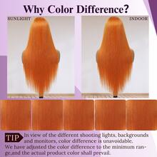 8-34 Inch Wig 13x4 HD Lace Front Wigs 200% Density Brazilian Virgin #350 Ginger WigPre Cut Lace Human Frontal Hair Straight Wig Pre Plucked With Baby Hair Blended Hair For Women Daily Party Christmas Use - S350 - View 9