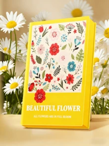 1 cuốn sổ tay A5 họa tiết hoa, sổ phác thảo chất lượng cao có tem bảo tàng, phù hợp cho học sinh, văn phòng tại nhà, v.v. - Sổ tay hoa - Xem 7