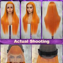 8-34 Inch Wig 13x4 HD Lace Front Wigs 200% Density Brazilian Virgin #350 Ginger WigPre Cut Lace Human Frontal Hair Straight Wig Pre Plucked With Baby Hair Blended Hair For Women Daily Party Christmas Use - S350 - View 2