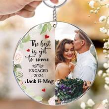 Customized Newlywed Couple Keychain: "The Best Is Yet To Come" - Personalized Keychain, Valentine's Day Gift, Anniversary Gift, Happy Valentine's Day - Multicolor - View 3