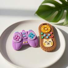 ETETOO 2pcs Baby Remote Control & Game Controller Teether Set, Silicone TV Remote Shape Chewing Toy, Sensory Buttons For Infant Gum Relief - Multicolor - View 9