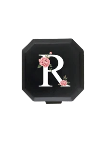 Portable Pill Box With Pink Peony Flower & A-Z Letter Pattern, Pink Peony Flower Design, Portable Medical First Aid Kit, 6 Compartment Capsule Storage Box, Travel Pill Case Medicine Bag Pill Containers Hospital Bag Medicine Organizer Medicine Storage Bag Travel Must Haves Bags For Traveling Holiday Essential - Multicolor - View 17