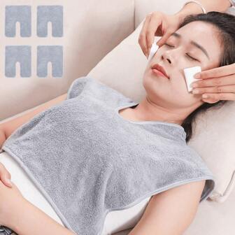 4 Packs Facial Towels For Estheticians, U-Shaped Spa Towels For Facial, Soft Microfiber Massage Face Towels For Spa Steam, Barbers, Beauty Salons, Skin Care, SPA Centers, Split Design – Quick-Dry, Ultra-Absorbent Microfiber Towels For Facial, Skincare & Mask