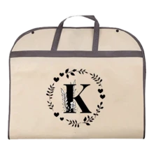 防尘服装罩，婚纱防尘罩，创意字母图案西装外套连衣裙保护罩，防潮悬挂式服装袋，衣柜收纳袋，透气旅行服装袋。