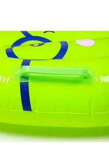 1pc Inflatable Pineapple Shaped Floating Lounger With Handles (Handle Color Random)