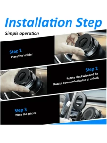 Foldable Suction Cup Rotatable Car Phone Holder, Car Dashboard Navigation, Magsafe Magnetic Desktop Stand - Multicolor - View 10