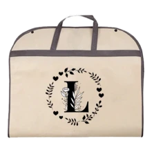 防尘服装罩，婚纱防尘罩，创意字母图案西装外套连衣裙保护罩，防潮悬挂式服装袋，衣柜收纳袋，透气旅行服装袋。