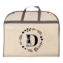 防尘服装罩，婚纱防尘罩，创意字母图案西装外套连衣裙保护罩，防潮悬挂式服装袋，衣柜收纳袋，透气旅行服装袋。