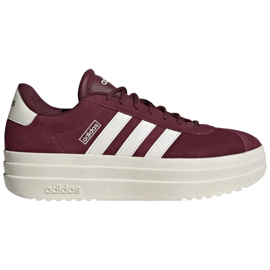Adidas Women's Maroon VL Court Bold Sneakers, Casual Dark Court Shoes For School Or Work, IH0366 - 彩色 - 查看 1