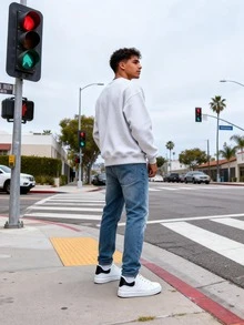 男士休闲运动鞋防滑平底系带百搭白色运动鞋适合四季春秋季男士百搭鞋