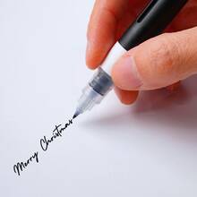 4pcs/Set Black Calligraphy Brush Pens - Soft Japanese PVC Flexible Tip, Liquid Ink System Smooth Flow - Professional Calligraphy Practice Pens Suitable For Handwriting, Sketching, Journaling And Art Drawing - Auto Ink System - View 2