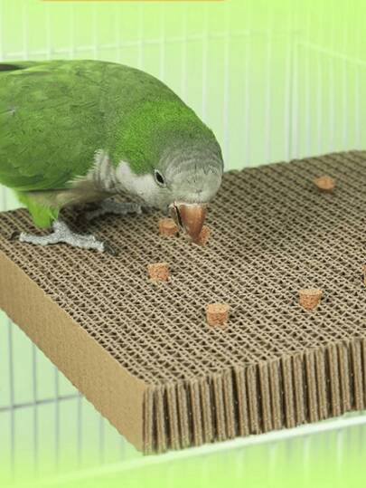 1pc Parrot Chewing Toy, Cage Stress Relief, Pet Bird Shredding Toy, Nibble Board, Essential Accessory For Parrots And Lovebirds - Durable Paper Material, Bird Toy, Parrot Toy, Chew Stick, Nibble Toy, Swing Stand, Climbing Ladder, Bell Toy, Puzzle Bird Toy, Foraging Toy, Bird Nest, Breeding Box, Portable Carrier, Bird Leg Rings, Feather Trimming