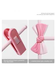 New Adjustable Non-Slip Children's Pants Hanger, Seamless Expandable Clothes Drying Rack, Household Baby Clothing Hanger, Popular Maternal & Child Supplies, Holiday Gift, Valentine's Day Heart-Shaped Gift - Pink - View 3