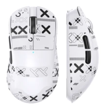 ATTACK SHARK * MAGIC-REFINER X2 69g Superlight Wireless Gaming Mouse, BK3633 Tri-Mode BT/2.4G Wireless/Wired Mouse, 25000 DPI, 1000Hz Polling Rate, 500mAh, Med To Large Hand Size, 5 Programmable Buttons For PC/ Gamer - White/ Black & Tape - Multicolor - View 9