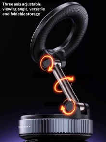 Foldable Suction Cup Rotatable Car Phone Holder, Car Dashboard Navigation, Magsafe Magnetic Desktop Stand - Multicolor - View 4