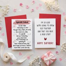Funny Birthday Card For Him, "Glad We're Growing Old Together & You Have A Head Start" Humorous Card For Husband, Boyfriend, Best Friend - Red Heart Design - Single Piece - View 9