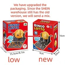 New Classic Mini Bingo Lottery Game Spinning Machine With 90 Numbers And 12 Cards, For Families, Parties, Get-Togethers, Drinking Games - Multicolor - View 6