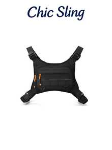 SHILAN Men's Tactical Compact Chest Bag, Running Chest Pack, Running Vest Waist Bag, Chest Rig Running Pack - Multicolor - View 2