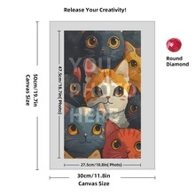 [5D Diamond Painting]Custom Diamond Art Painting Kits For Adults, DIY Personalized Diamond Art Photo Customized Your Own Photos, Painting By Diamond Pictures Kits For Home Decor (For Family),Custom 5D Full Diamond Art Painting Craft - Multicolor - View 89