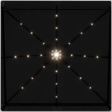 DEVOKO 3*3m Garden Pavilion, Outdoor Pavilion, Luxury Pavilion, UV-Resistant Pavilion, Garden Pavilion With Lighting, Available In Beige Or Grey