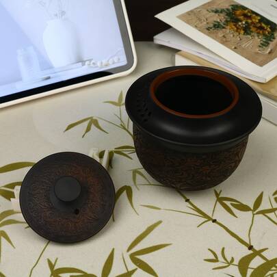 2ชิ้น/ชุด ชุดน้ำชาดินสีม่วงกังฟู, กาน้ำชา, ไกหว่านจับมือ, ชามชาแกะสลักด้วยมือ, ถ้วยชา, ถ้วยกาแฟ, ไกหว่านแกะสลัก, ชุดน้ำชากังฟู, สำหรับบ้าน, ร้านอาหาร, โรงแรม, สำนักงาน, อุปกรณ์ชงชา, ของสะสม