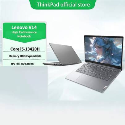  Lenovo ThinkBook 14+ 2025 Core Edition (V14 tillval) – Högpresterande, lätt design, perfekt för affärs-, kontors- och spelanvändning, med en i5-13420H-processor, 16 GB RAM, 512 GB SSD och en nyligen uppgraderad Full HD-ögonskyddsskärm.