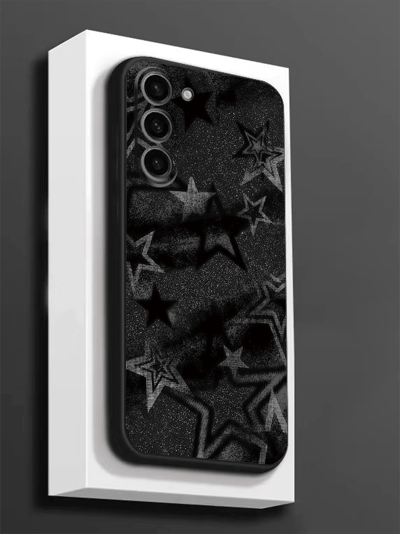 1pc Starry Sky Pattern Soft TPU Protective Phone Case, Scratch-Resistant And Shock-Proof, Compatible With Huawei Honor, Redmi, Galaxy A/S Series, Pixel 6A/7A/8A, 12T/13T/14T - Black - View 1