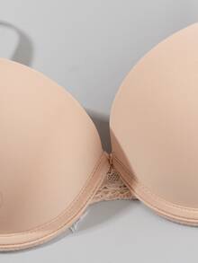 5件装优雅纯色蕾丝拼接聚拢文胸 - 彩色 - 查看 6