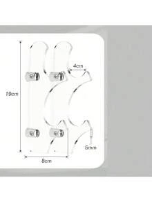 1 Set Wooden Sword & Samurai Sword Display Stand, Wall-Mounted Samurai Sword Holder Organizer, Black/White/Transparent Color, Space-Saving - Multicolor - View 5