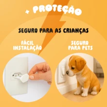 Kit 25 Protetor de Tomada para Bebes Segurança Anti-choque Elétrico - 10 UNIDADES - Visão 5